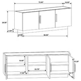 Dennis White and Tobacco Grey 3-door Marble Top Dining Sideboard Server by Coaster at Eve Furniture