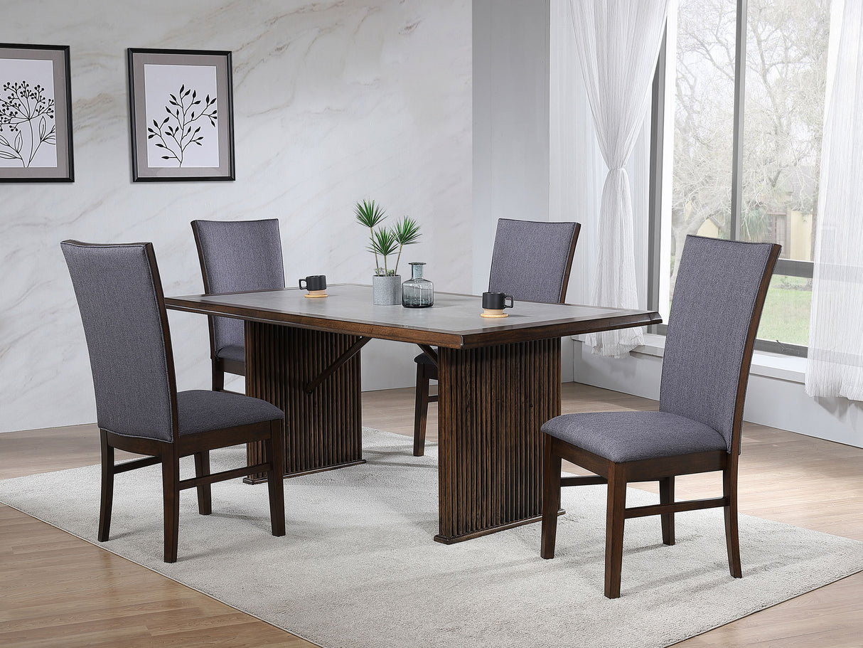 Sherwood Brown 5-Piece Rectangular Dining Room Set