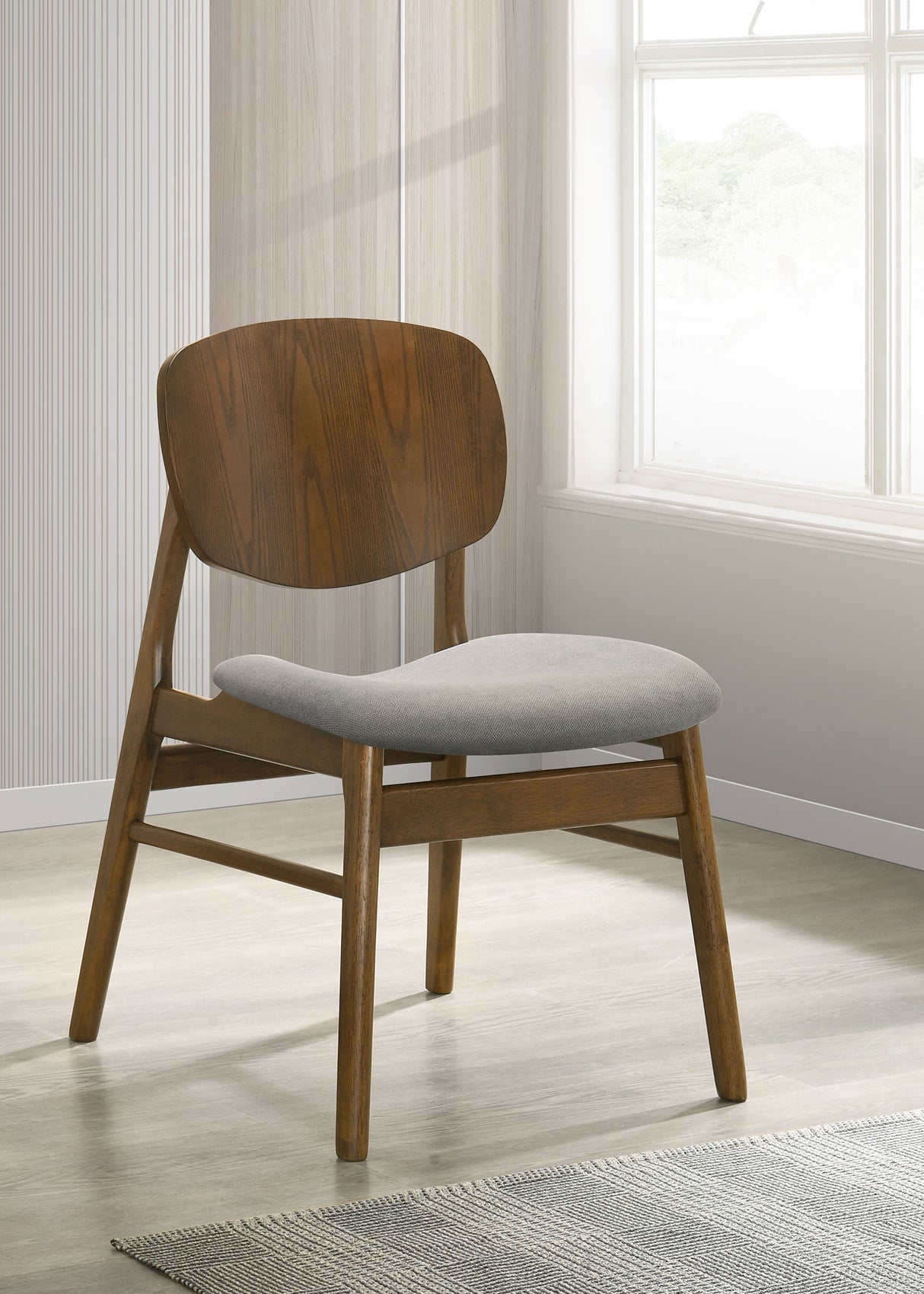 Benford Dark Brown Dining Side Chair Upholstered Seat (Set of 2)