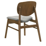Benford Dark Brown Dining Side Chair Upholstered Seat (Set of 2)