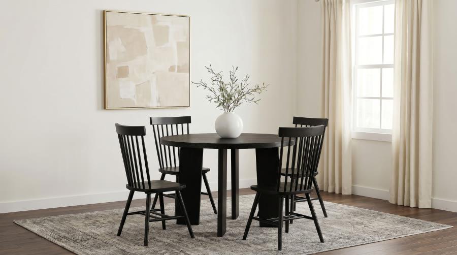 Strouse Black 5-piece Dining Set by Coaster at Eve Furniture