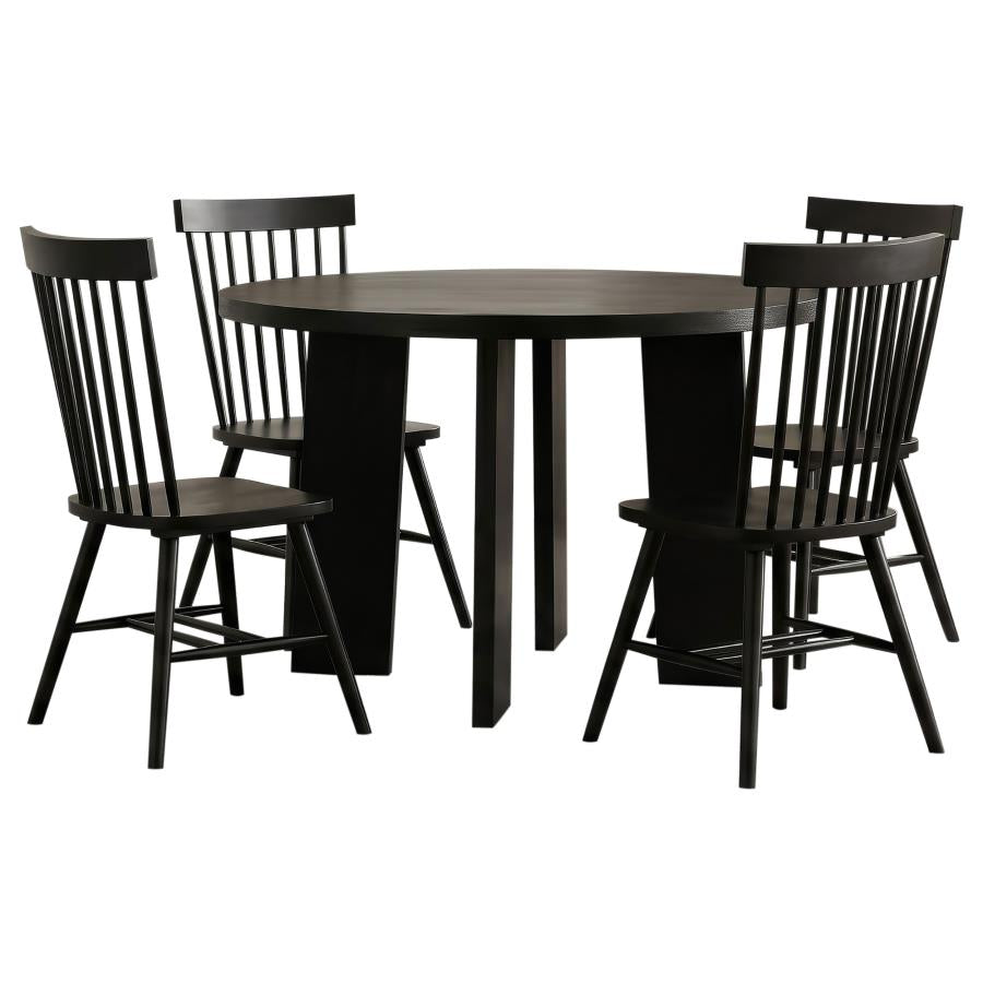 Strouse Black 5-piece Dining Set by Coaster at Eve Furniture