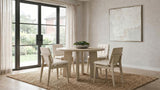 Strouse Cream/Natural Oak 5-piece Dining Set by Coaster at Eve Furniture