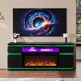 Burning Oak Black Fire Place