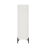 2-Piece Abbey Accent Cabinet and Bookcase in Maple and Off White by Manhattan Comfort at Eve Furniture