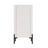 2-Piece Abbey Accent Cabinet and Bookcase in Maple and Off White by Manhattan Comfort at Eve Furniture
