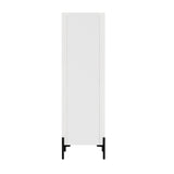 2-Piece Abbey Accent Cabinet and Bookcase in White by Manhattan Comfort at Eve Furniture