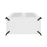 2-Piece Abbey Accent Cabinet and Bookcase in White by Manhattan Comfort at Eve Furniture