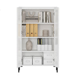 2-Piece Abbey Accent Cabinet and Bookcase in White by Manhattan Comfort at Eve Furniture