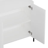 2-Piece Abbey Accent Cabinet and Bookcase in White by Manhattan Comfort at Eve Furniture