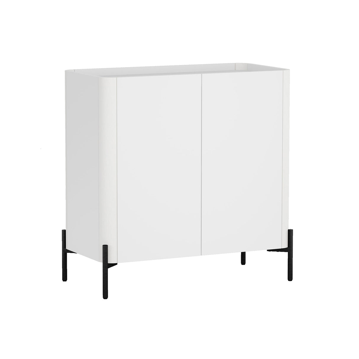 2-Piece Abbey Accent Cabinet and Bookcase in White by Manhattan Comfort at Eve Furniture