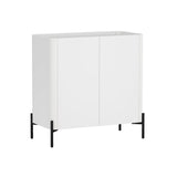 2-Piece Abbey Accent Cabinet and Bookcase in White by Manhattan Comfort at Eve Furniture