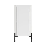 2-Piece Abbey Accent Cabinet and Bookcase in White by Manhattan Comfort at Eve Furniture