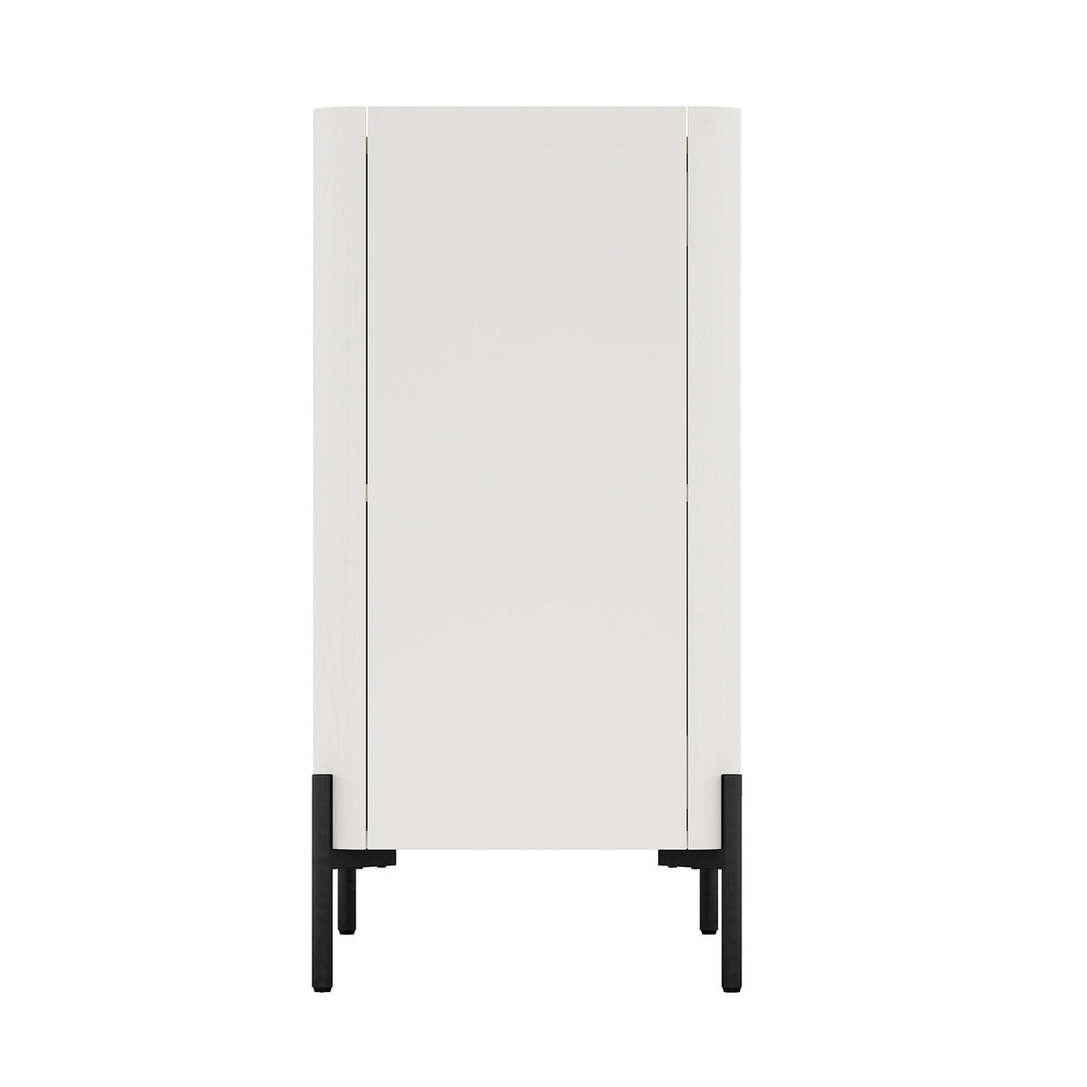 2-Piece Abbey Accent Cabinet and Sideboard in Maple and Off White by Manhattan Comfort at Eve Furniture