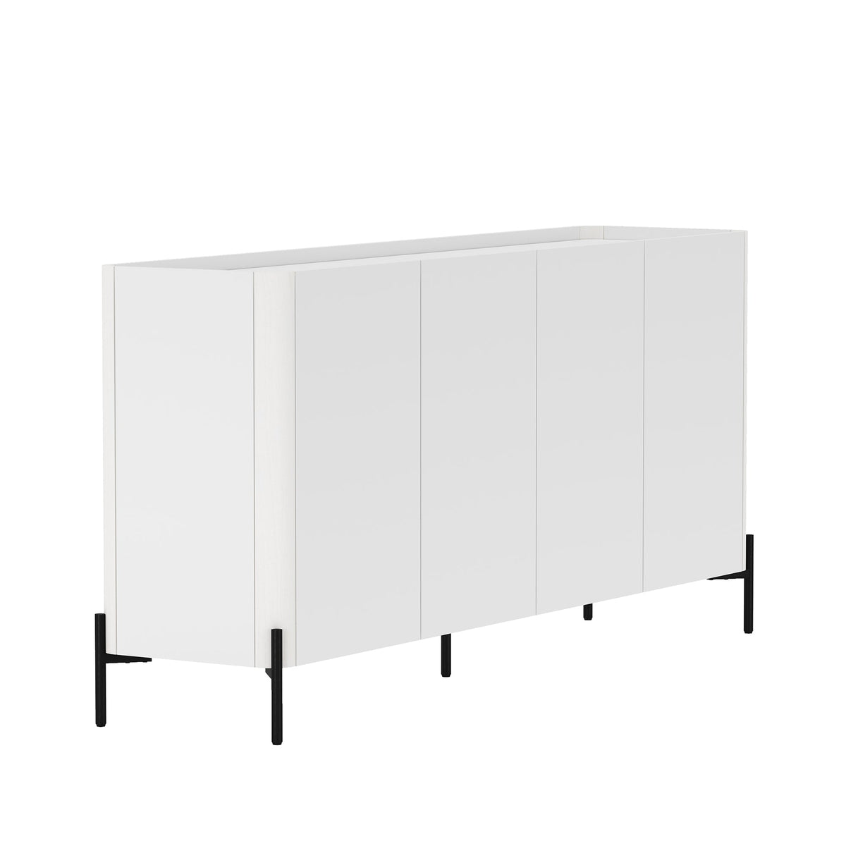 2-Piece Abbey Accent Cabinet and Sideboard in White by Manhattan Comfort at Eve Furniture