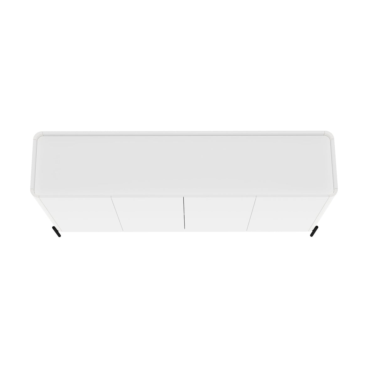 2-Piece Abbey Accent Cabinet and Sideboard in White by Manhattan Comfort at Eve Furniture