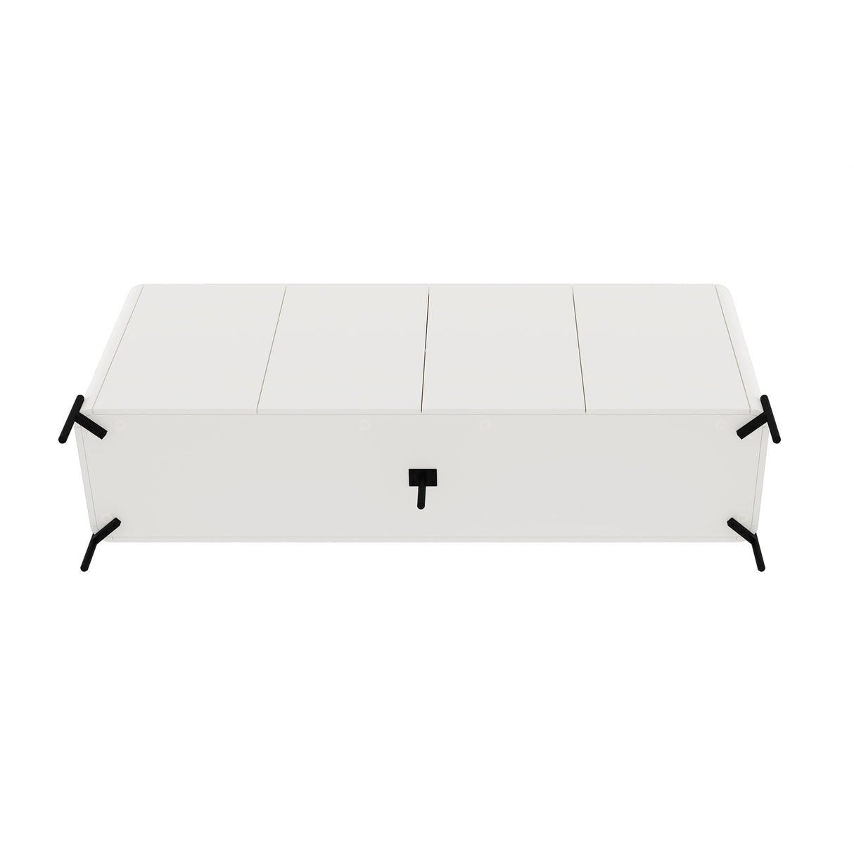 2-Piece Abbey Bookcase and Sideboard in Maple and Off White by Manhattan Comfort at Eve Furniture