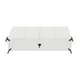 2-Piece Abbey Bookcase and Sideboard in Maple and Off White by Manhattan Comfort at Eve Furniture