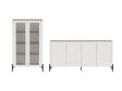 2-Piece Abbey Bookcase and Sideboard in Maple and Off White by Manhattan Comfort at Eve Furniture