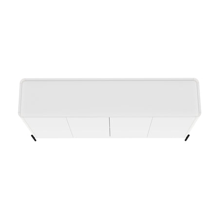 2-Piece Abbey Bookcase and Sideboard in White by Manhattan Comfort at Eve Furniture