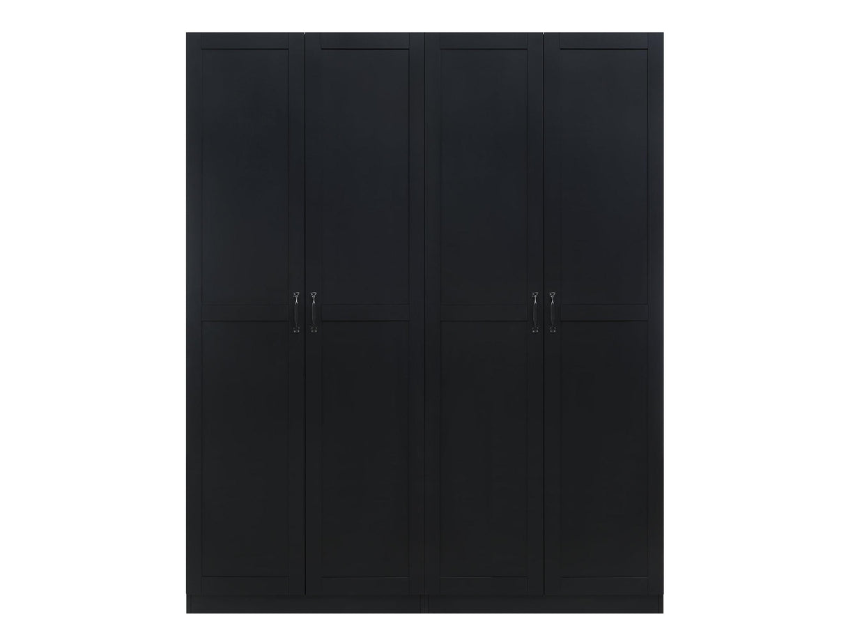 2-Piece Cornelia Storage Closet 1.0 and 2.0 in Black by Manhattan Comfort at Eve Furniture