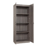 2-Piece Cornelia Storage Closet 1.0 and 2.0 in Grey by Manhattan Comfort at Eve Furniture