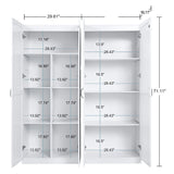 2-Piece Cornelia Storage Closet 1.0 and 2.0 in White by Manhattan Comfort at Eve Furniture