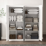 2-Piece Cornelia Storage Closet 1.0 and 2.0 in White by Manhattan Comfort at Eve Furniture