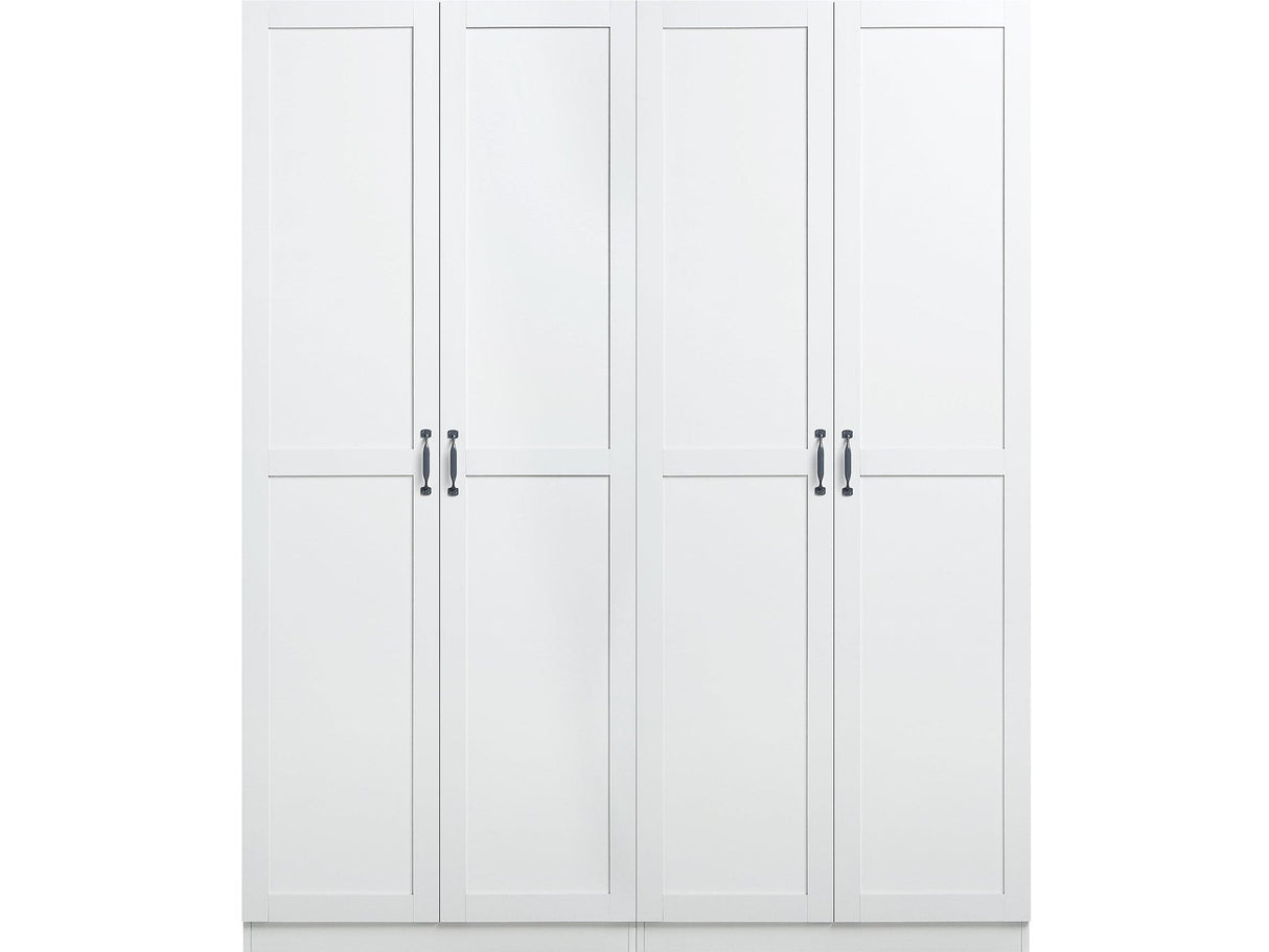 2-Piece Cornelia Storage Closet 1.0 and 2.0 in White by Manhattan Comfort at Eve Furniture