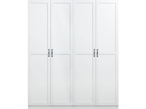 2-Piece Cornelia Storage Closet 1.0 and 2.0 in White by Manhattan Comfort at Eve Furniture