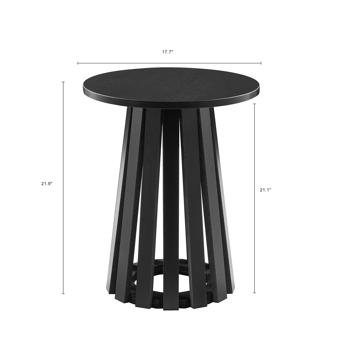 2-Piece Layla Coffee and End Table in Black by Manhattan Comfort at Eve Furniture