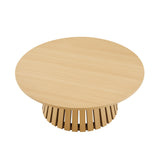 2-Piece Layla Coffee and End Table in Natural Oak by Manhattan Comfort at Eve Furniture