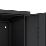 2-Piece Naomi Accent Cabinet and Storage Cabinet in Black by Manhattan Comfort at Eve Furniture