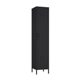2-Piece Naomi Accent Cabinet and Storage Cabinet in Black by Manhattan Comfort at Eve Furniture