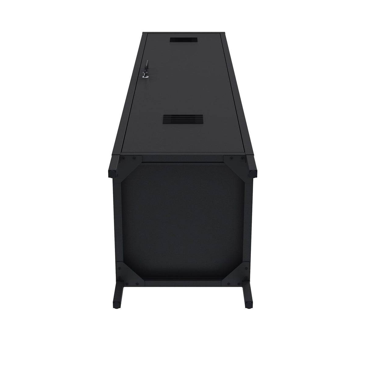 2-Piece Naomi Accent Cabinet and Storage Cabinet in Black by Manhattan Comfort at Eve Furniture