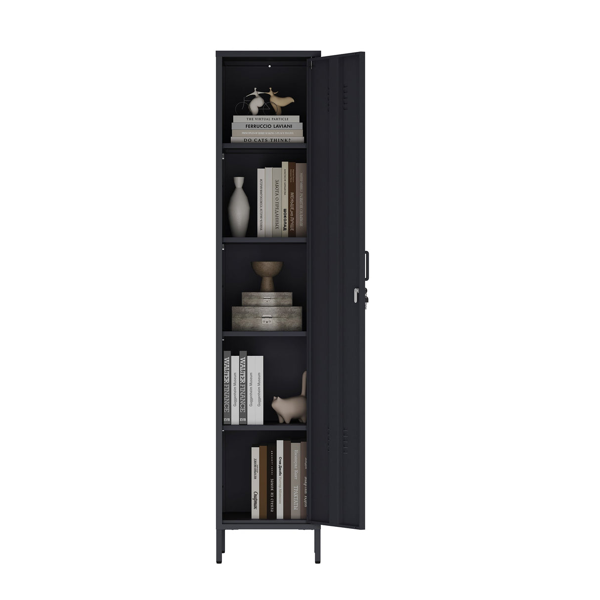 2-Piece Naomi Accent Cabinet and Storage Cabinet in Black by Manhattan Comfort at Eve Furniture
