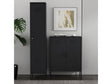2-Piece Naomi Accent Cabinet and Storage Cabinet in Black by Manhattan Comfort at Eve Furniture