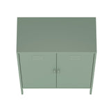 2-Piece Naomi Accent Cabinet and Storage Cabinet in Green by Manhattan Comfort at Eve Furniture