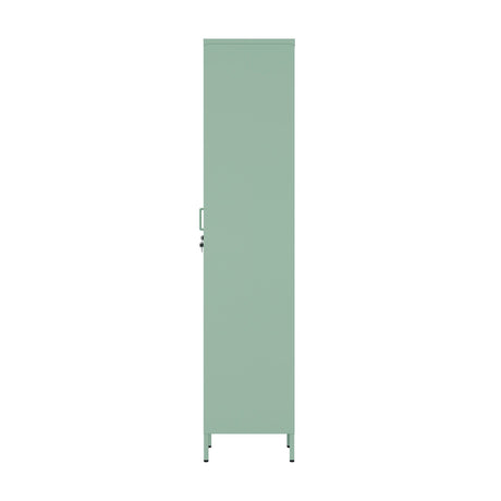 2-Piece Naomi Accent Cabinet and Storage Cabinet in Green by Manhattan Comfort at Eve Furniture
