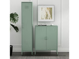 2-Piece Naomi Accent Cabinet and Storage Cabinet in Green by Manhattan Comfort at Eve Furniture