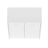 2-Piece Naomi Accent Cabinet and Storage Cabinet in White by Manhattan Comfort at Eve Furniture