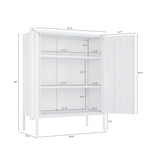 2-Piece Naomi Accent Cabinet and Storage Cabinet in White by Manhattan Comfort at Eve Furniture