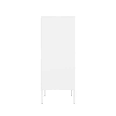 2-Piece Naomi Accent Cabinet and Storage Cabinet in White by Manhattan Comfort at Eve Furniture