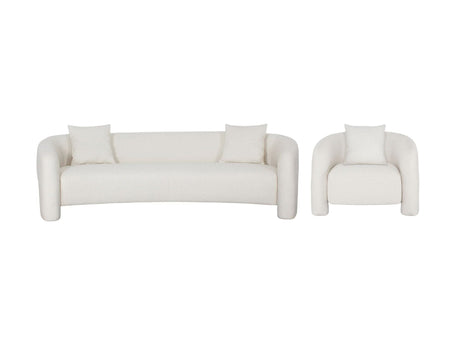 2-Piece Sylvia Sofa and Accent Chair in Angora by Manhattan Comfort at Eve Furniture