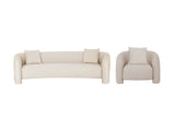 2-Piece Sylvia Sofa and Accent Chair in Gold Dust by Manhattan Comfort at Eve Furniture
