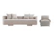 2-Piece Verandah 112" XL Sofa and Accent Chair in Beige by Manhattan Comfort at Eve Furniture