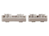 2-Piece Verandah 90.6" Sofa and 112" XL Sofa in Beige by Manhattan Comfort at Eve Furniture