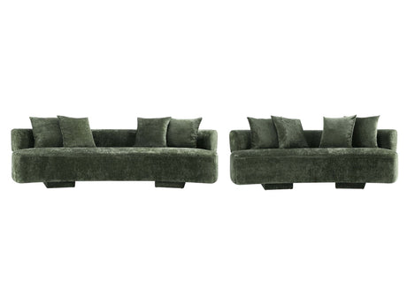 2-Piece Verandah 90.6" Sofa and 112" XL Sofa in Olive Green by Manhattan Comfort at Eve Furniture