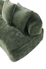 2-Piece Verandah 90.6" Sofa and 112" XL Sofa in Olive Green by Manhattan Comfort at Eve Furniture