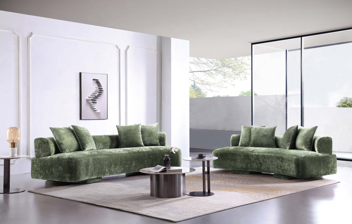 2-Piece Verandah 90.6" Sofa and 112" XL Sofa in Olive Green by Manhattan Comfort at Eve Furniture